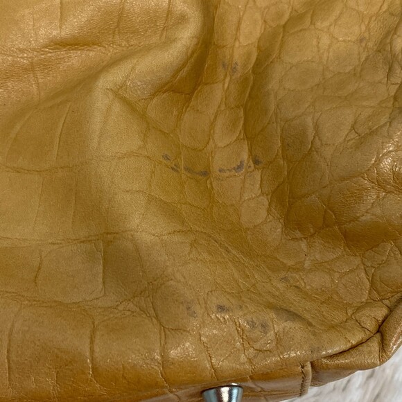 Roberta Gandolfi Italy Womens Tan Leather Braided Handle Large Tote Handbag - Picture 5 of 9